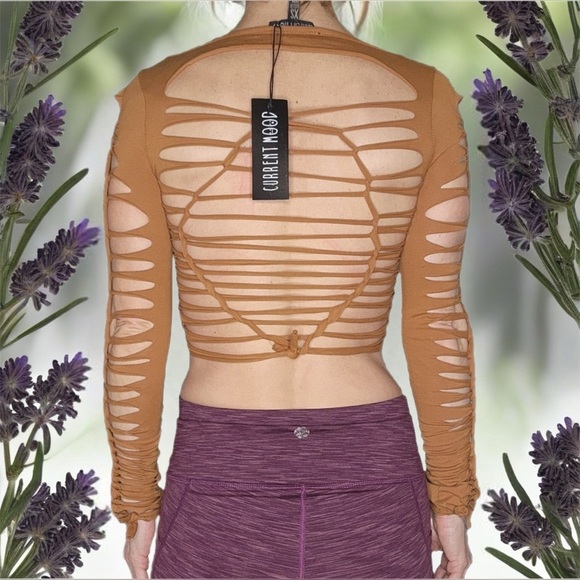 NWT Alternative Spells Long Sleeve Top in Light Brown by Dolls Kill Current Mood - Picture 2 of 13